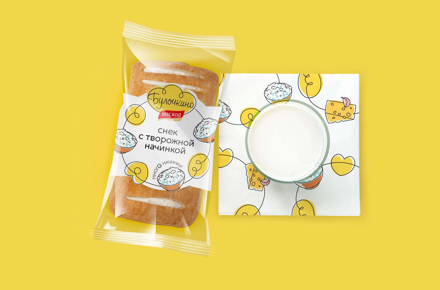 Original Bulochkino curd flavour presentation