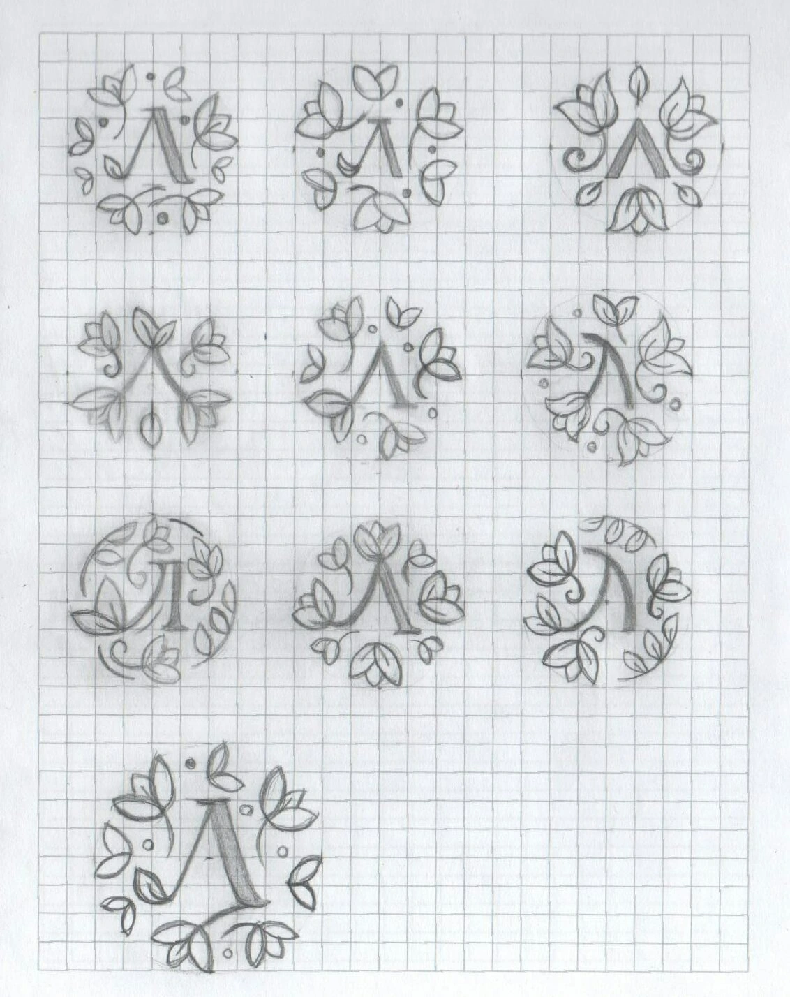 Further original Listva logo studies