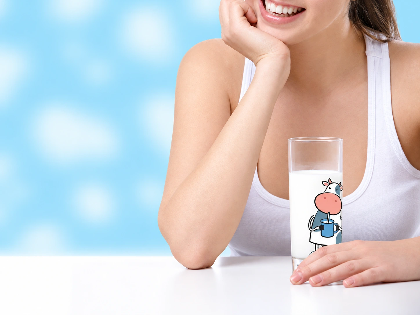 A glass with Slivka / The character joins the daily ritual.