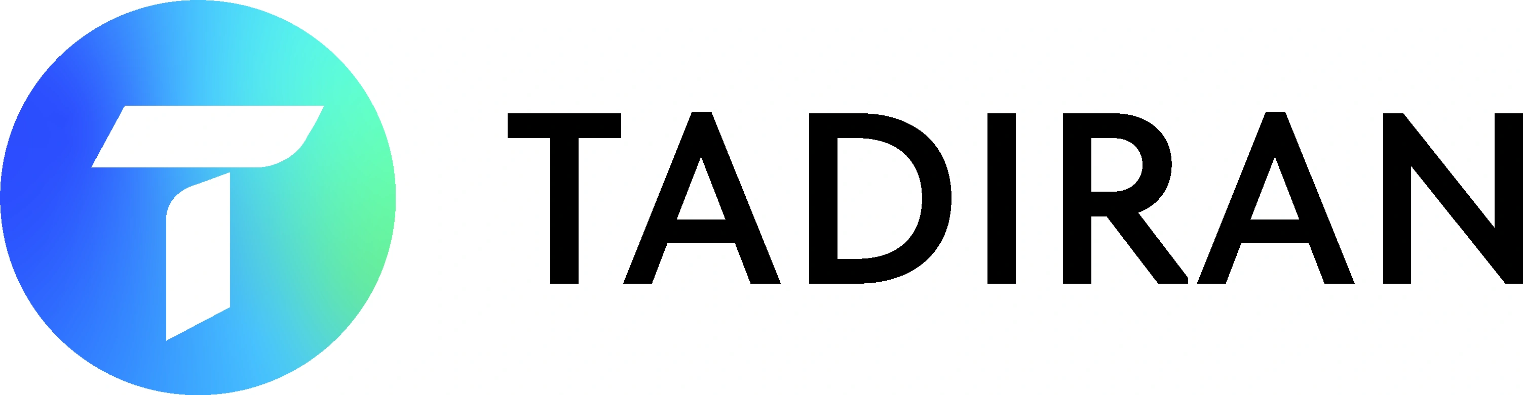 Original Tadiran logo with a blue-to-green circular T mark and black TADIRAN wordmark